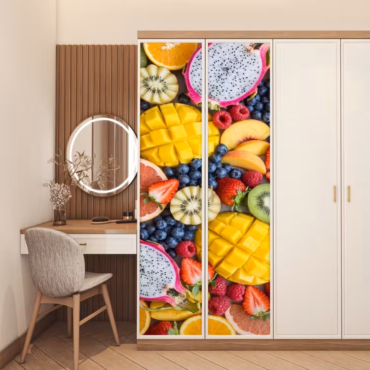 Deursticker - Fruit - Versneden - Kleurrijk - Eten - Gezond — 5