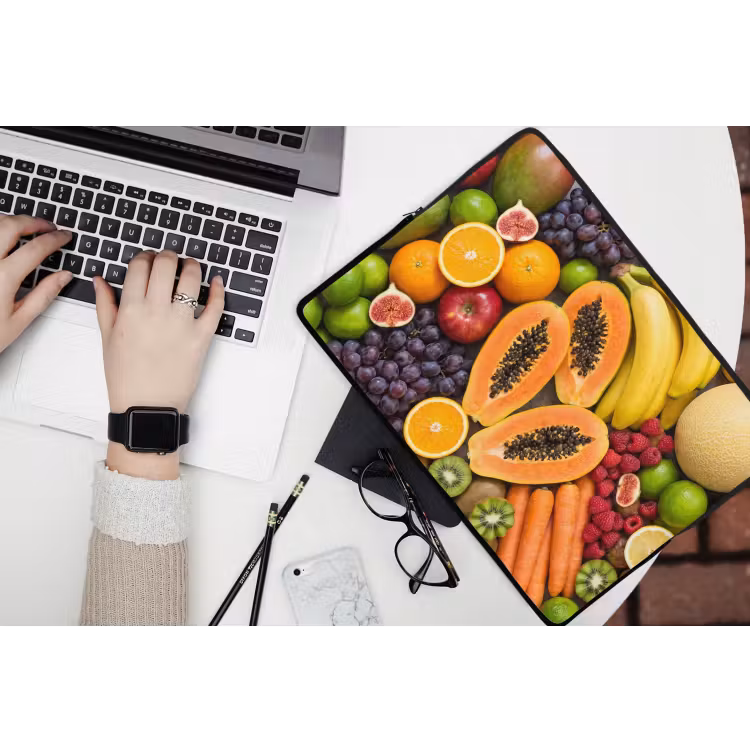 Laptophoes - Eten - Fruit - Groenten - Vers - Kleurrijk — 3