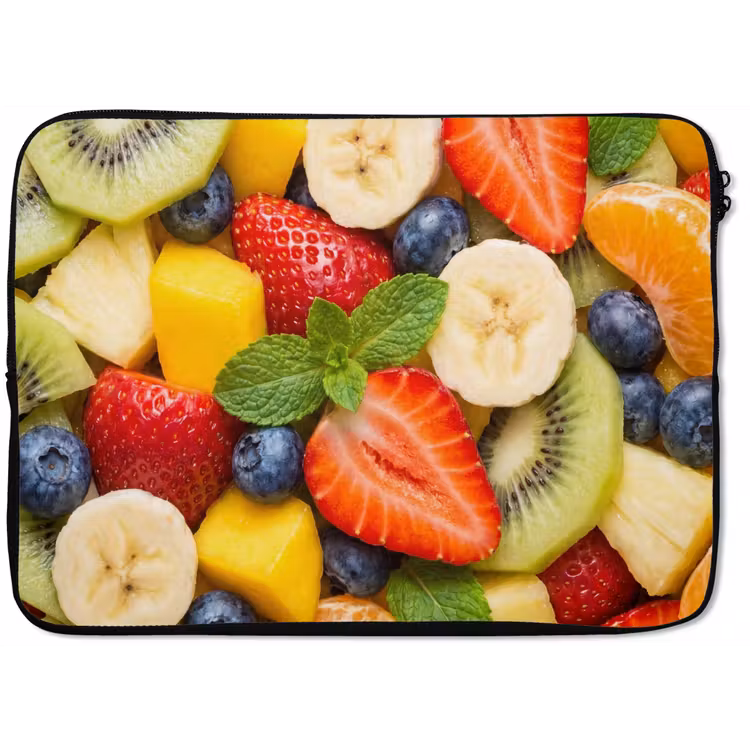 Laptophoes - Fruit - Plakjes - Eten - Kleurrijk — 1