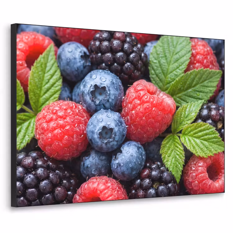 Art Frame - Bessen - Vers - Waterdruppels - Kleurrijk - Eten — 1