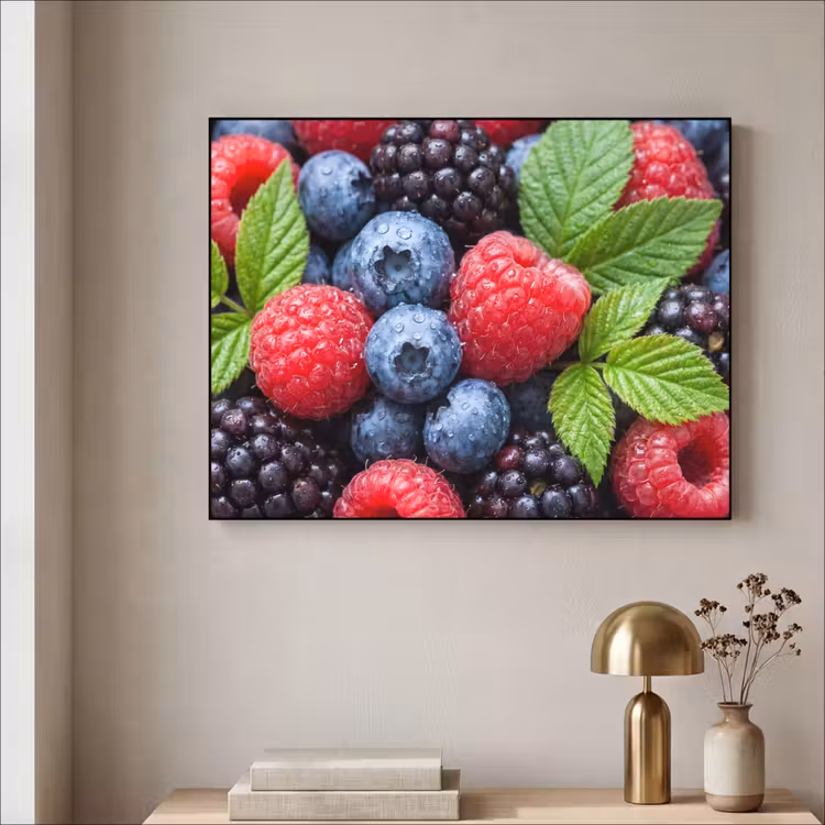 Art Frame - Bessen - Vers - Waterdruppels - Kleurrijk - Eten — 5