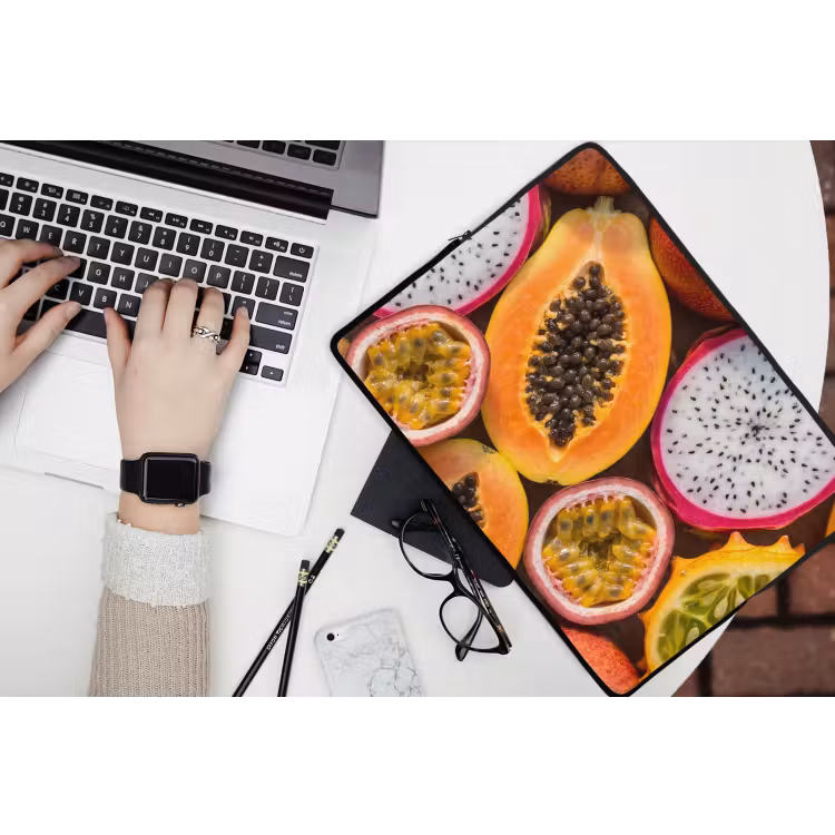 Laptophoes - Fruit - Geopend - Tropisch - Eten - Kleurrijk — 3