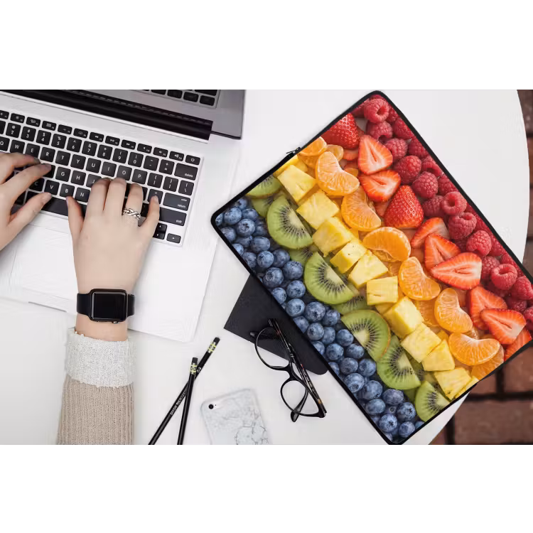 Laptophoes - Fruit - Regenboog - Gezond - Kleurrijk — 3