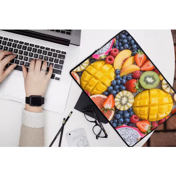Laptophoes - Fruit - Versneden - Kleurrijk - Eten - Gezond — 3