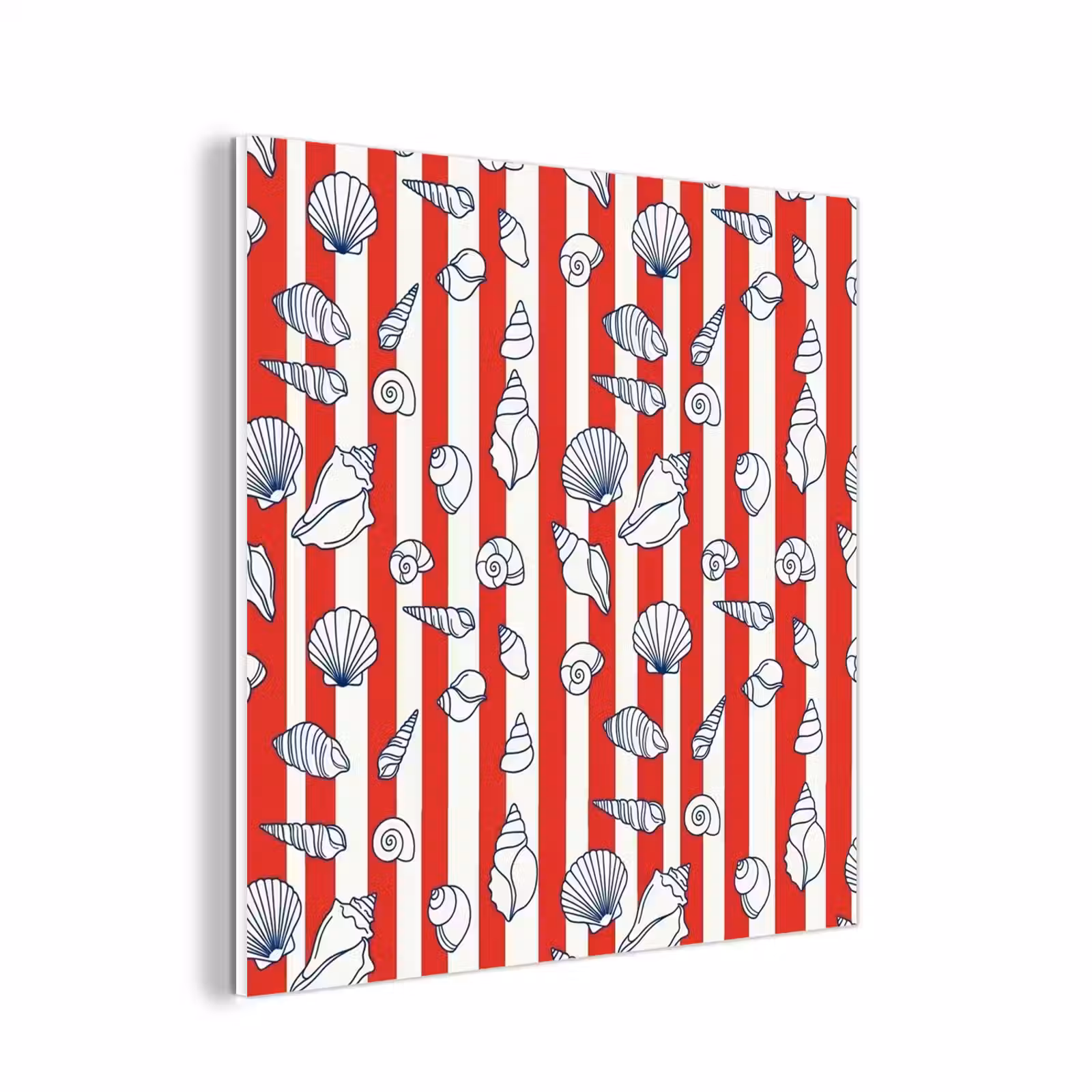 Forex - Schelp - Zeedieren - Zomer - Illustratie - Rood - Blauw — 1