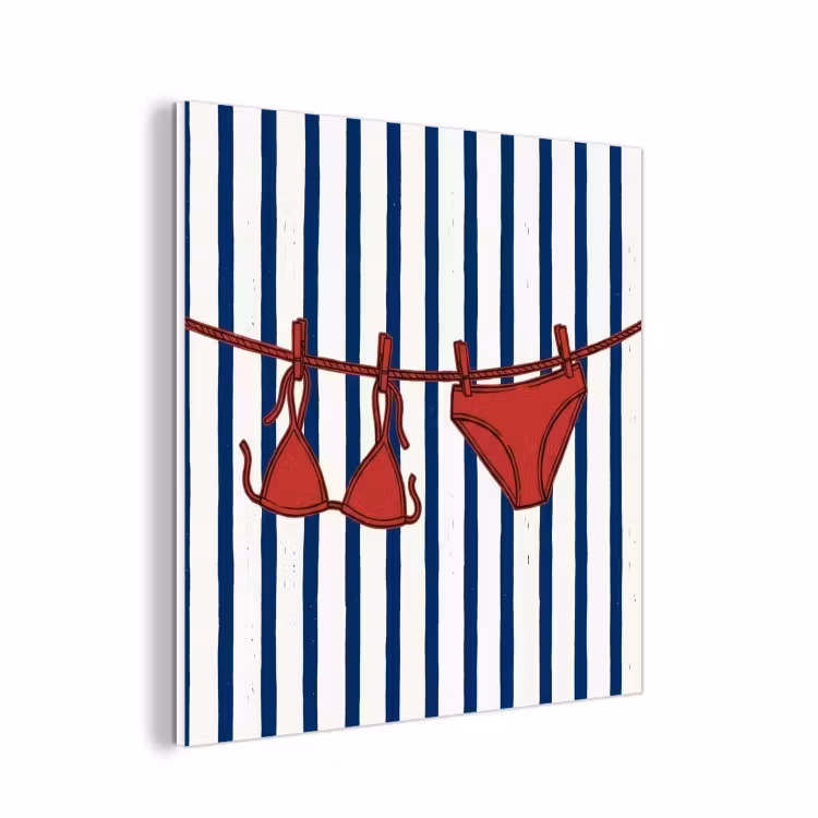 Forex - Badkleding - Waslijn - Zomer - Illustratie - Rood — 1