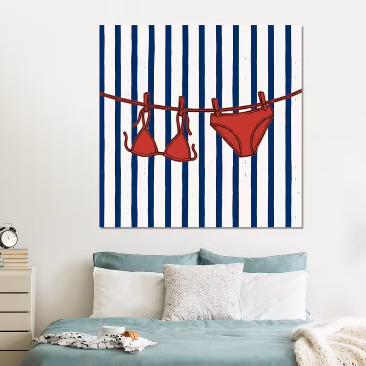 Forex - Badkleding - Waslijn - Zomer - Illustratie - Rood — 2