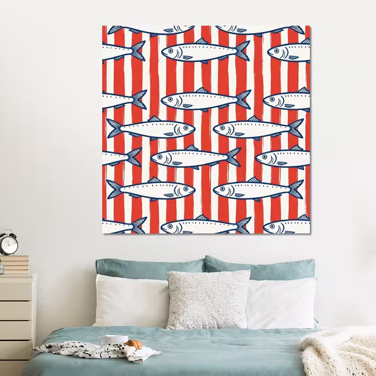Forex - Vis - Patroon - Strepen - Illustratie - Rood — 2