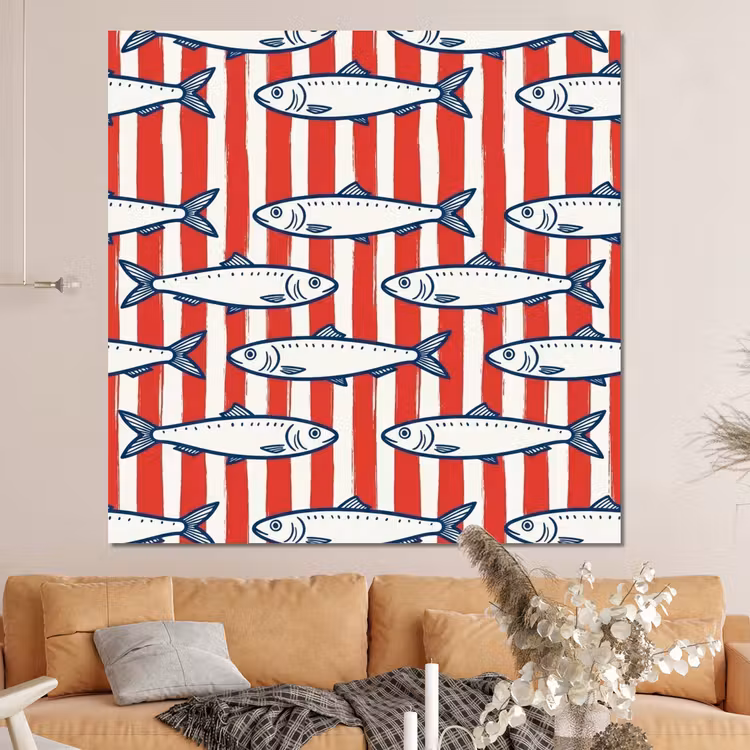 Forex - Vis - Patroon - Strepen - Illustratie - Rood — 4