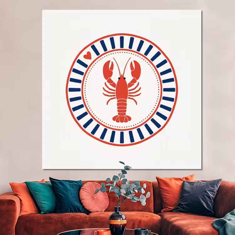 Forex - Zeeleven - Kreeft - Embleem - Grafisch - Rood — 3