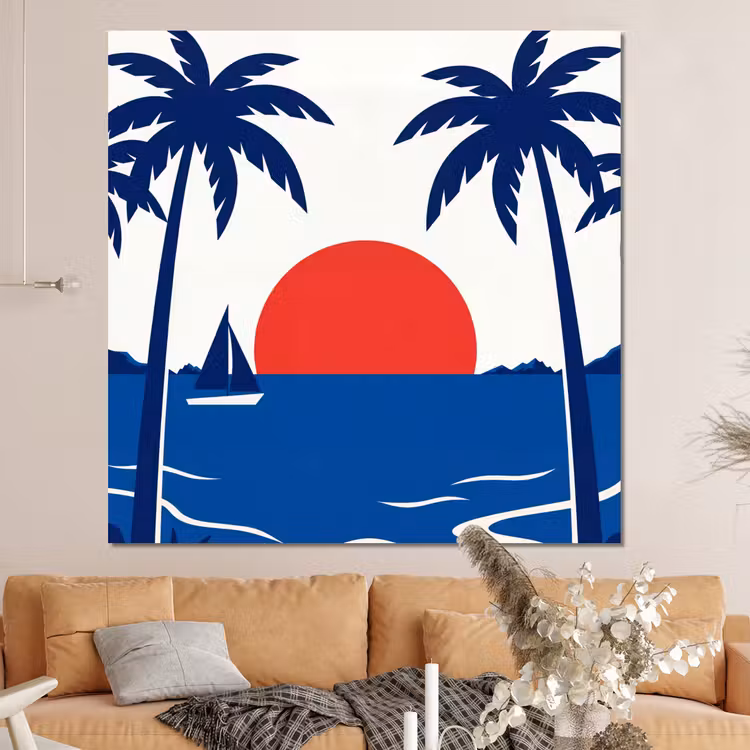 Forex - Zonsondergang - Zee - Palmboom - Tropisch - Modern — 4