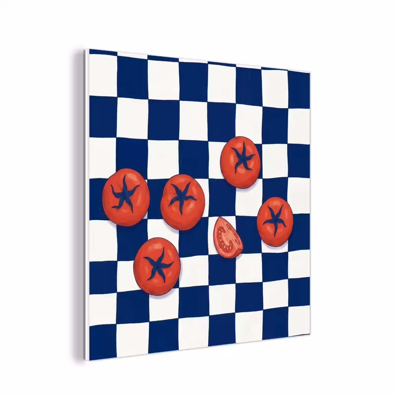 Forex - Eten - Tomaten - Keuken - Illustratie - Rood-Blauw — 1