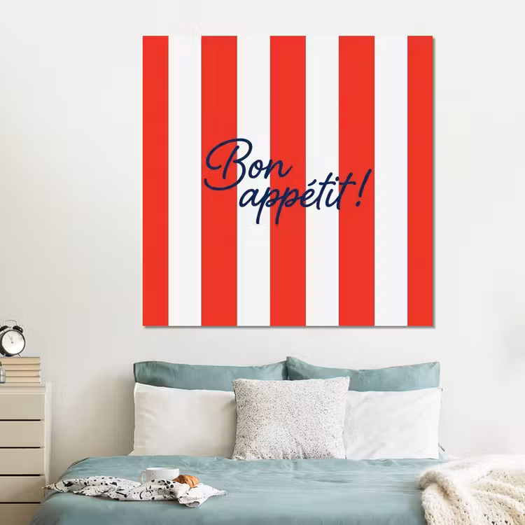 Forex - Eten - Spreuk - Keuken - Grafisch - Rood-Wit — 2