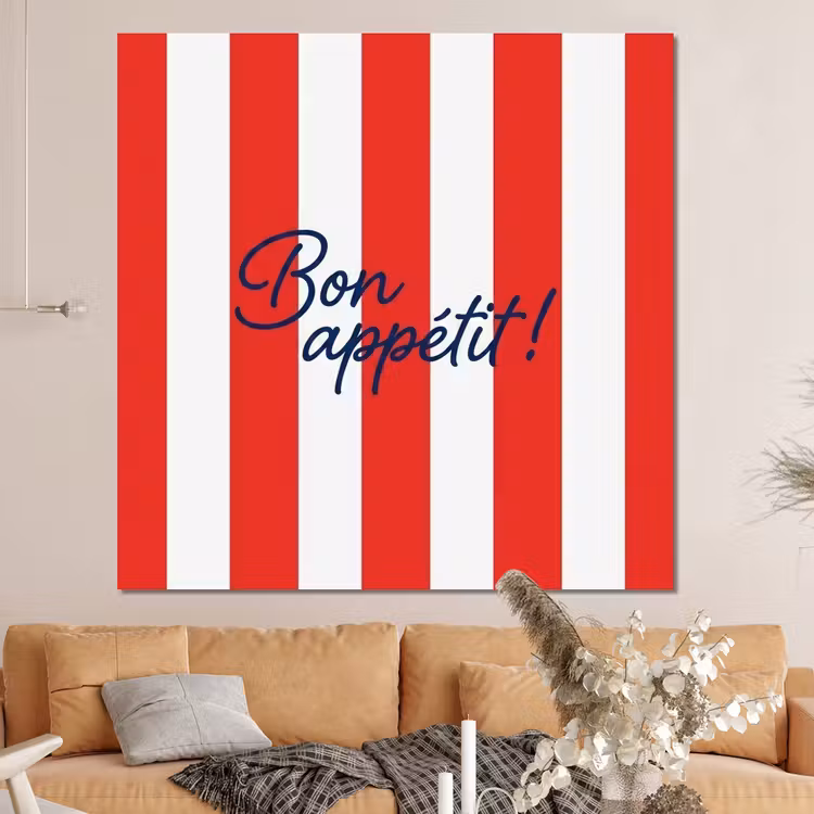 Forex - Eten - Spreuk - Keuken - Grafisch - Rood-Wit — 4