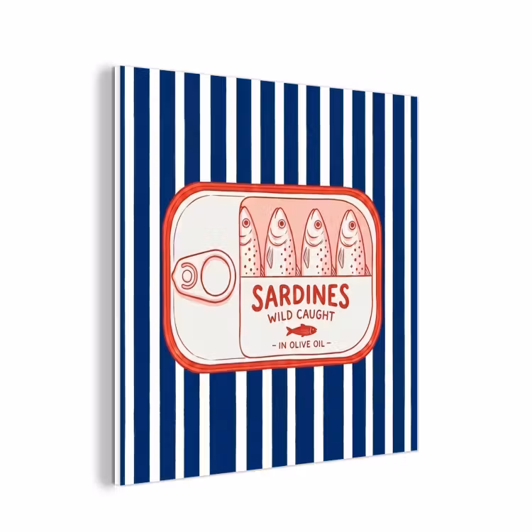 Forex - Eten - Vis - Blik - Illustratie - Rood — 1