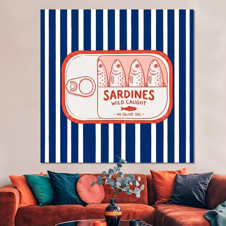 Forex - Eten - Vis - Blik - Illustratie - Rood — 3