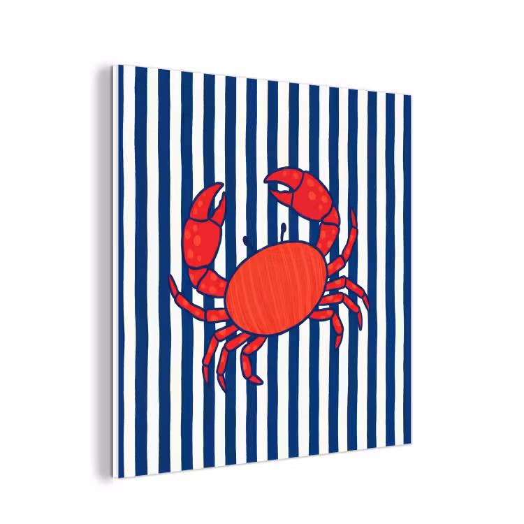 Forex - Krab - Strepen - Zeeleven - Illustratie - Rood — 1