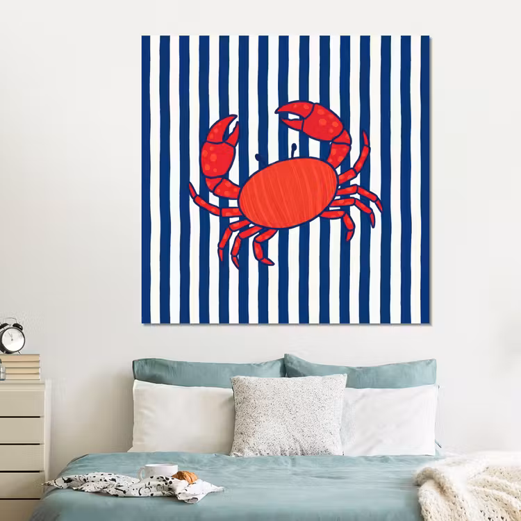 Forex - Krab - Strepen - Zeeleven - Illustratie - Rood — 2