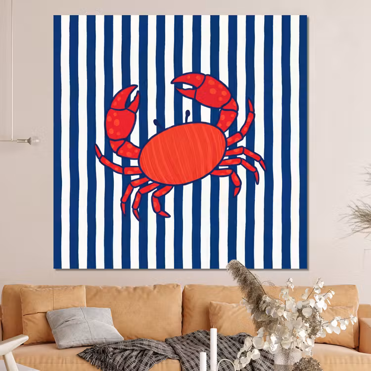Forex - Krab - Strepen - Zeeleven - Illustratie - Rood — 4