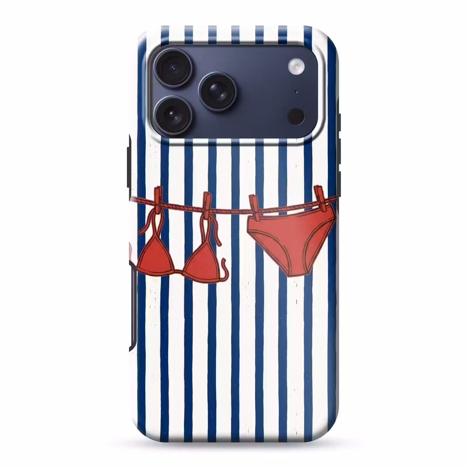 Telefoonhoesje Toughcase - Badkleding - Waslijn - Zomer - Illustratie - Rood — 1