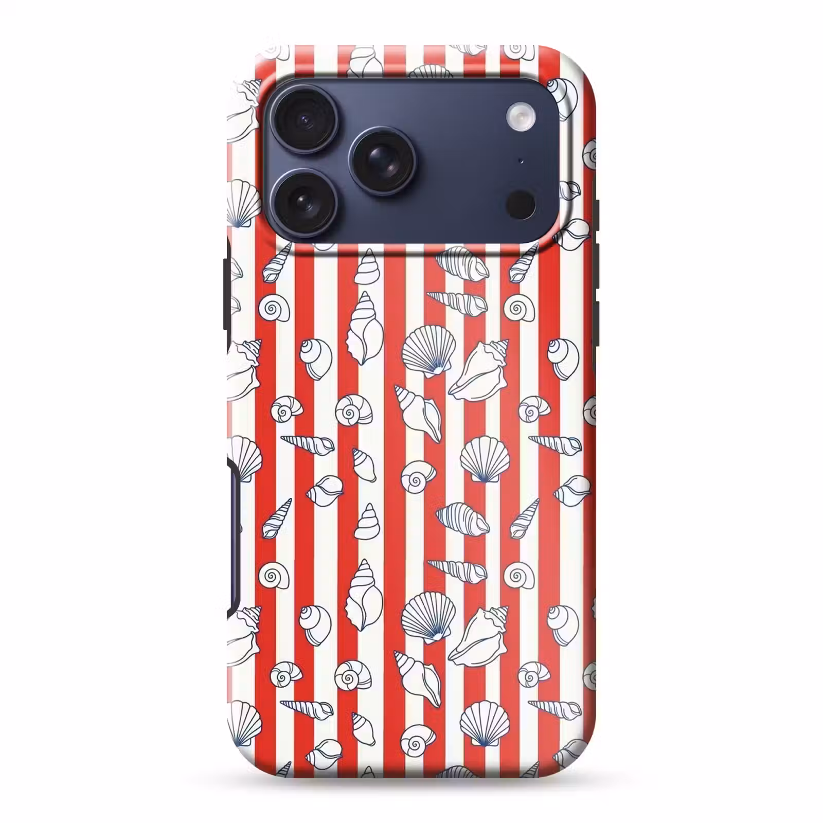 Telefoonhoesje Toughcase - Schelp - Zeedieren - Zomer - Illustratie - Rood - Blauw — 1
