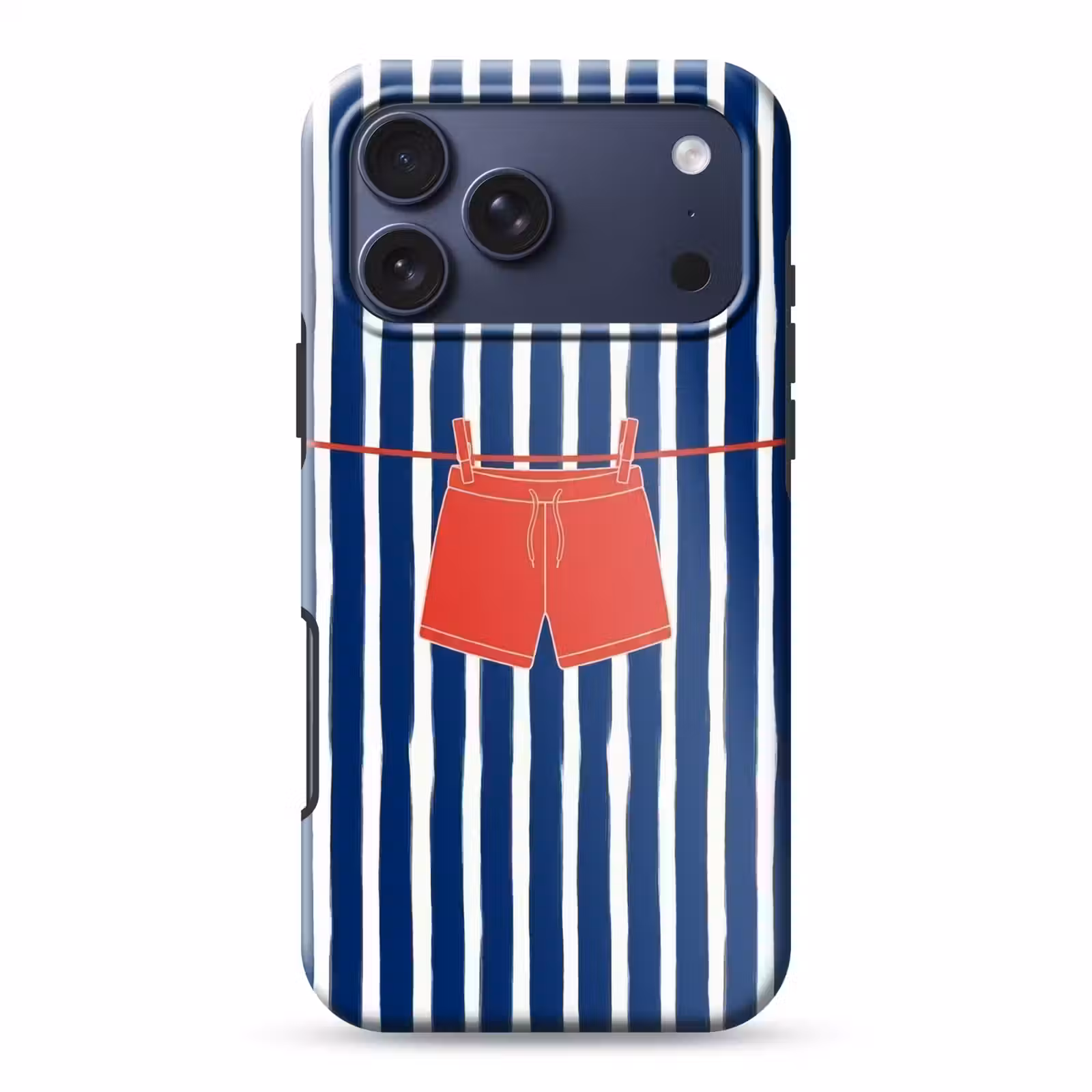 Telefoonhoesje Toughcase - Shorts - Waslijn - Zomer - Illustratie - Rood — 1