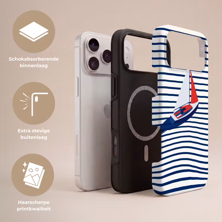 Telefoonhoesje Toughcase - Boot - Water - Abstract - Blauw — 3