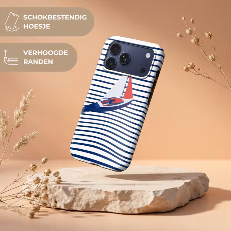 Telefoonhoesje Toughcase - Boot - Water - Abstract - Blauw — 5
