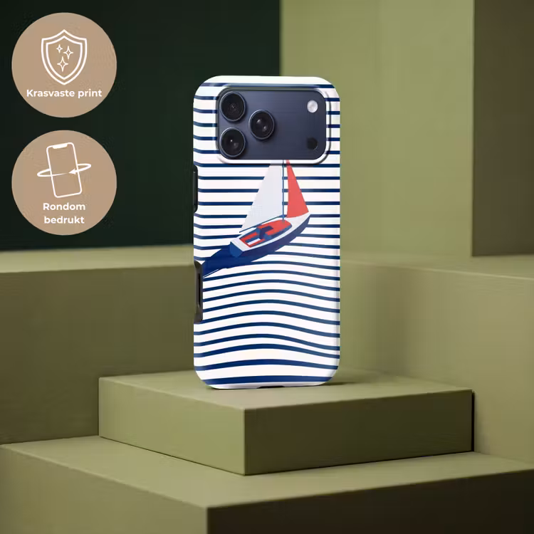 Telefoonhoesje Toughcase - Boot - Water - Abstract - Blauw — 7