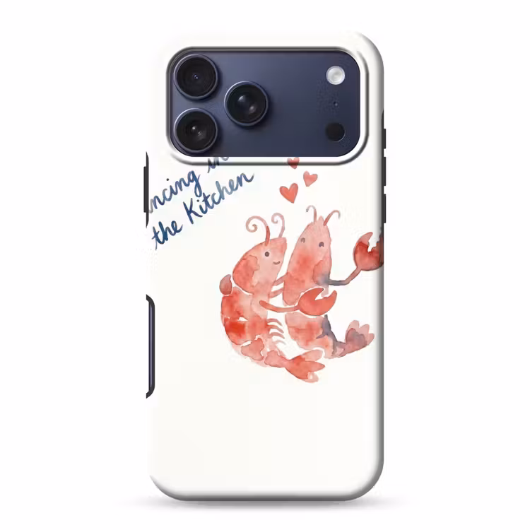Telefoonhoesje Toughcase - Dier - Dans - Liefde - Waterverf - Rood — 1