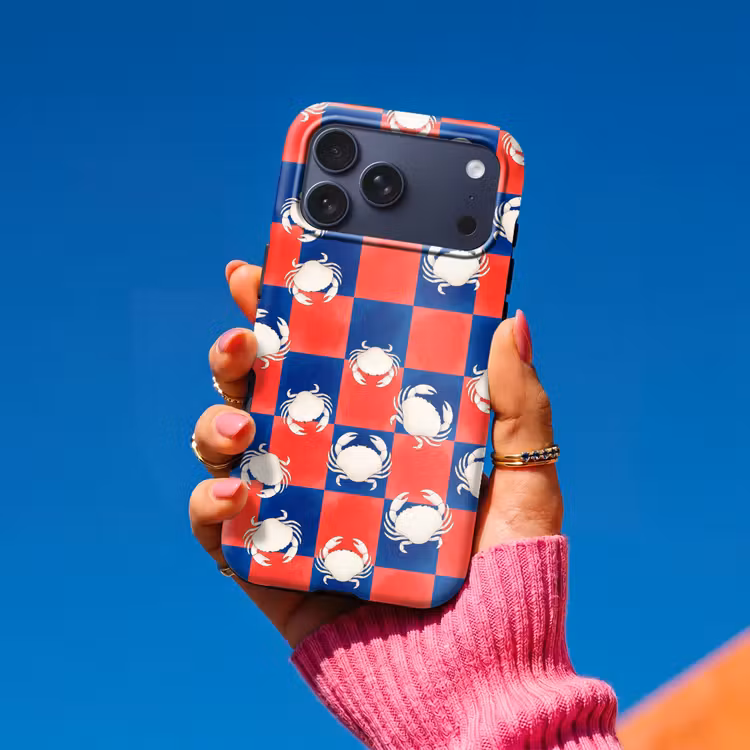 Telefoonhoesje Toughcase - Patroon - Zeeleven - Rood - Blauw - Abstract — 2