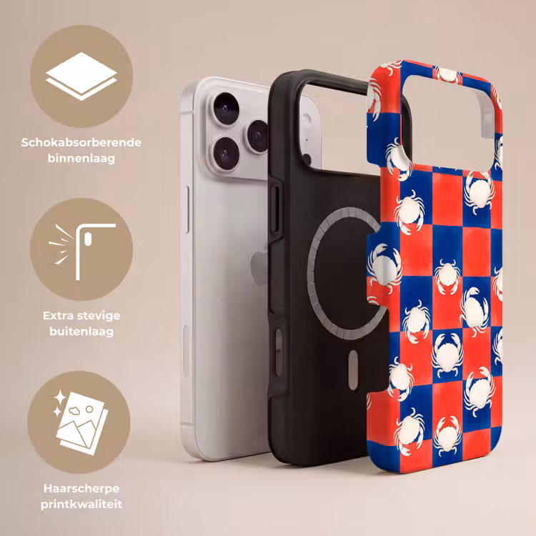 Telefoonhoesje Toughcase - Patroon - Zeeleven - Rood - Blauw - Abstract — 3