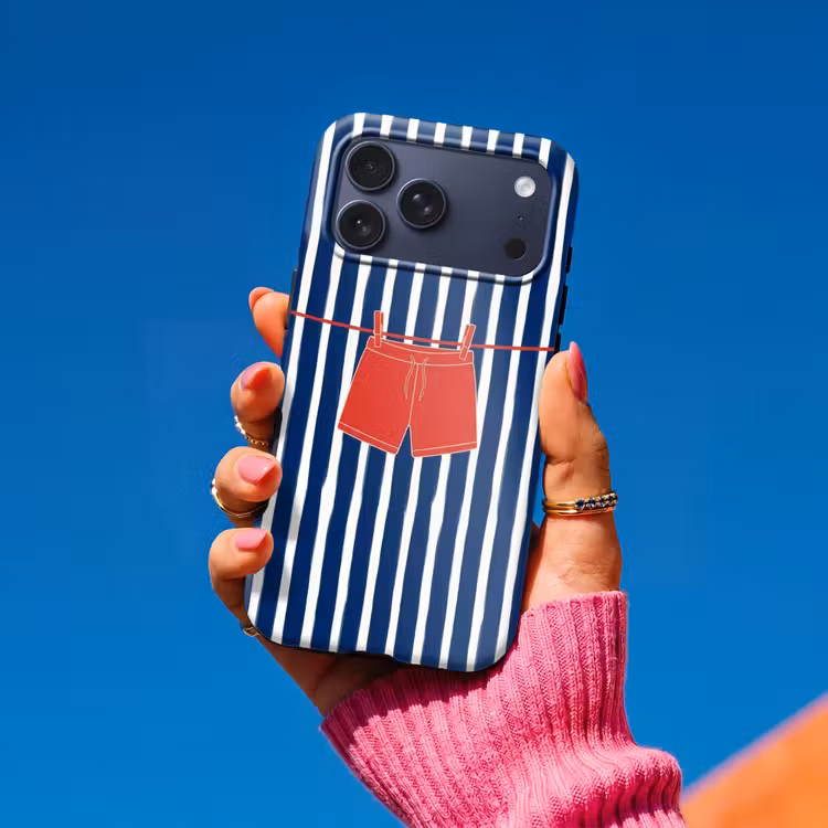 Telefoonhoesje Toughcase - Shorts - Waslijn - Zomer - Illustratie - Rood — 2