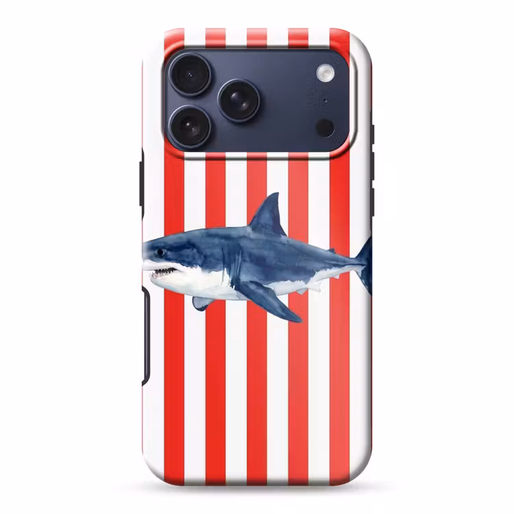 Telefoonhoesje Toughcase - Vis - Haai - Zee - Illustratie - Blauw — 1
