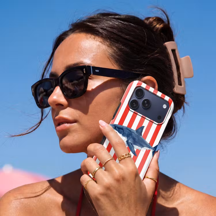 Telefoonhoesje Toughcase - Vis - Haai - Zee - Illustratie - Blauw — 6