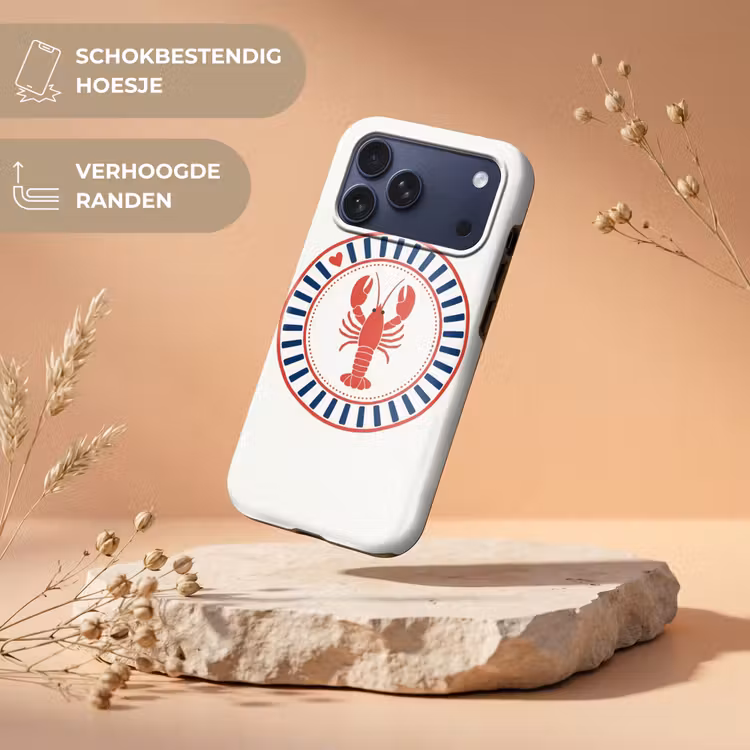 Telefoonhoesje Toughcase - Zeeleven - Kreeft - Embleem - Grafisch - Rood — 5