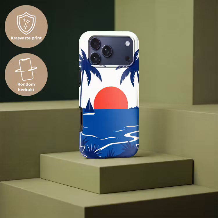 Telefoonhoesje Toughcase - Zonsondergang - Zee - Palmboom - Tropisch - Modern — 7