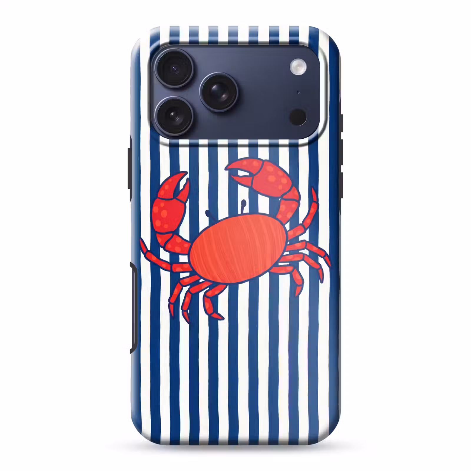 Telefoonhoesje Toughcase - Krab - Strepen - Zeeleven - Illustratie - Rood — 1