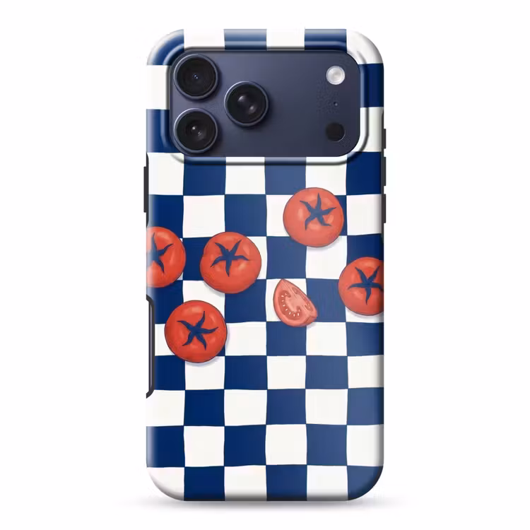 Telefoonhoesje Toughcase - Eten - Tomaten - Keuken - Illustratie - Rood-Blauw — 1