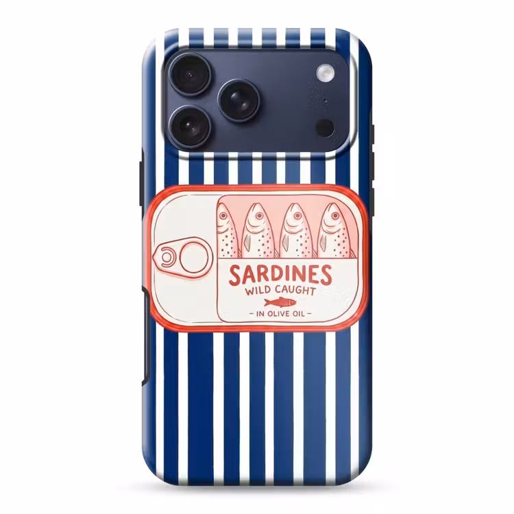 Telefoonhoesje Toughcase - Eten - Vis - Blik - Illustratie - Rood — 1