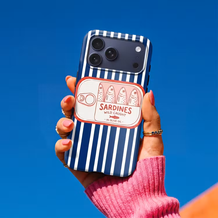 Telefoonhoesje Toughcase - Eten - Vis - Blik - Illustratie - Rood — 2