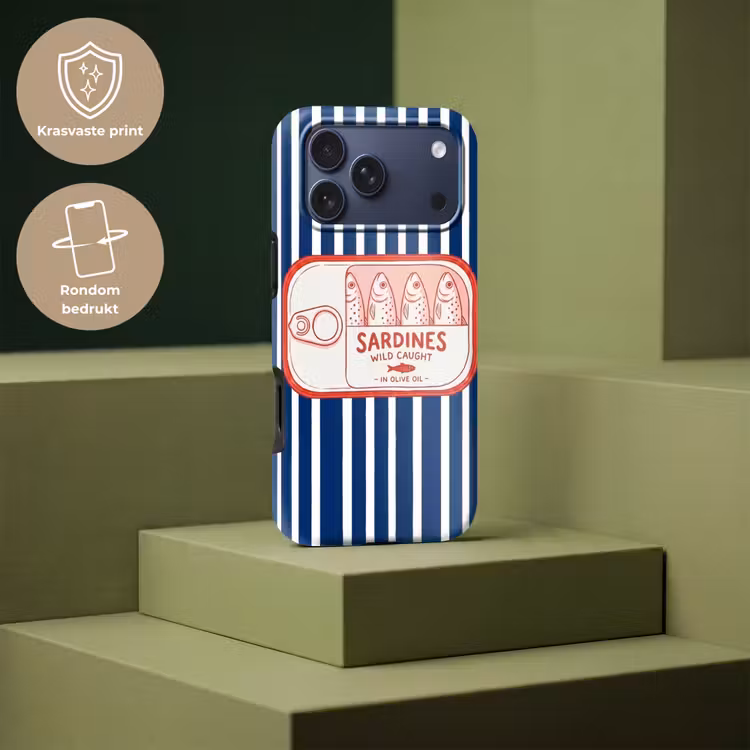 Telefoonhoesje Toughcase - Eten - Vis - Blik - Illustratie - Rood — 7