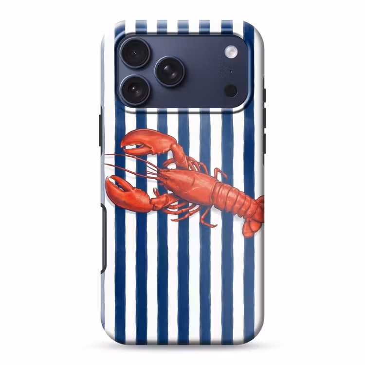 Telefoonhoesje Toughcase - Schaaldier - Kreeft - Marine - Illustratie - Rood — 1