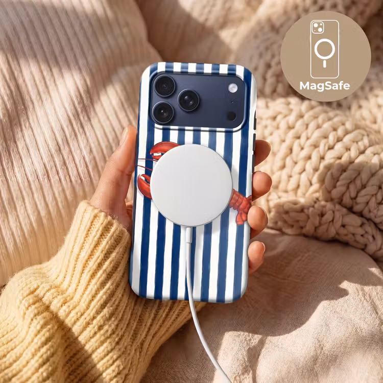 Telefoonhoesje Toughcase - Schaaldier - Kreeft - Marine - Illustratie - Rood — 8