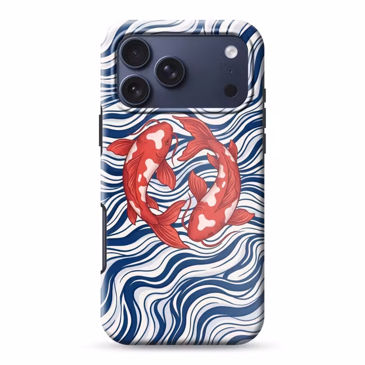 Telefoonhoesje Toughcase - Vis - Water - Natuur - Illustratie - Rood — 1