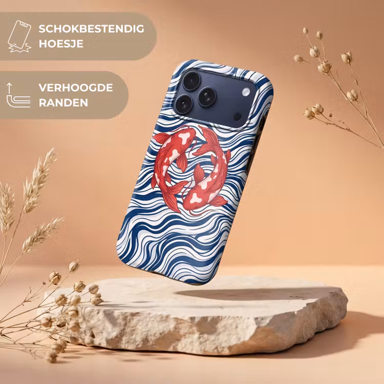 Telefoonhoesje Toughcase - Vis - Water - Natuur - Illustratie - Rood — 5