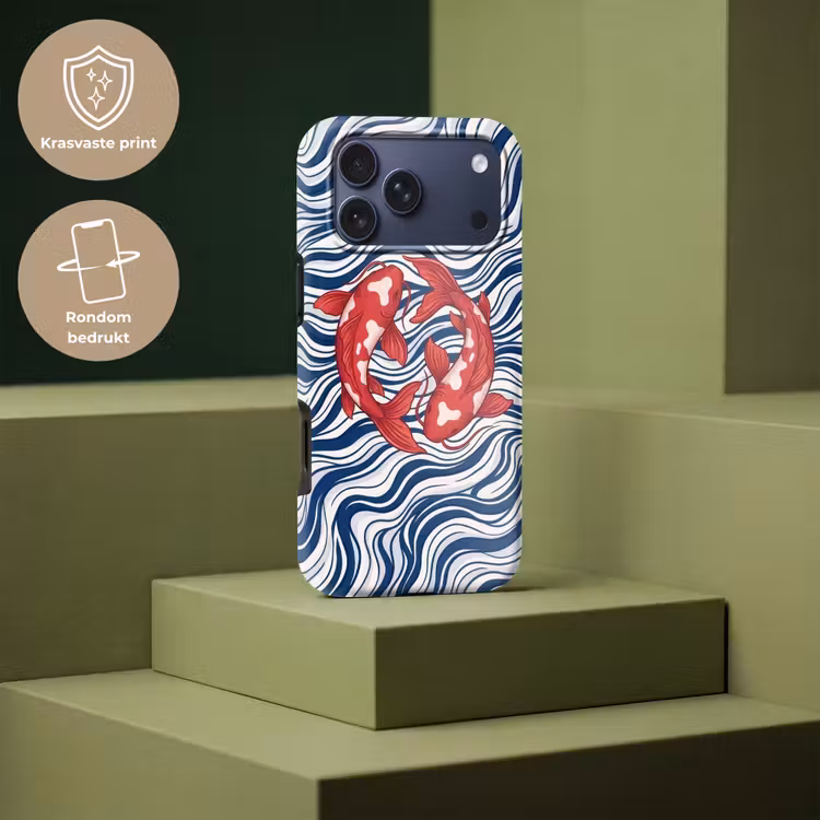 Telefoonhoesje Toughcase - Vis - Water - Natuur - Illustratie - Rood — 7