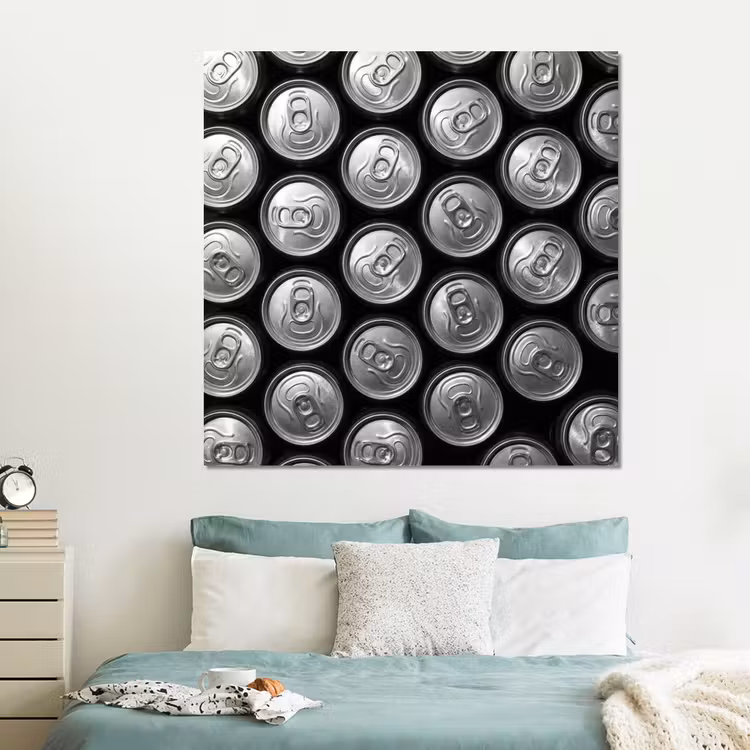 Forex - Blikjes - Aluminium - Patroon - Industrieel - Zilver — 2