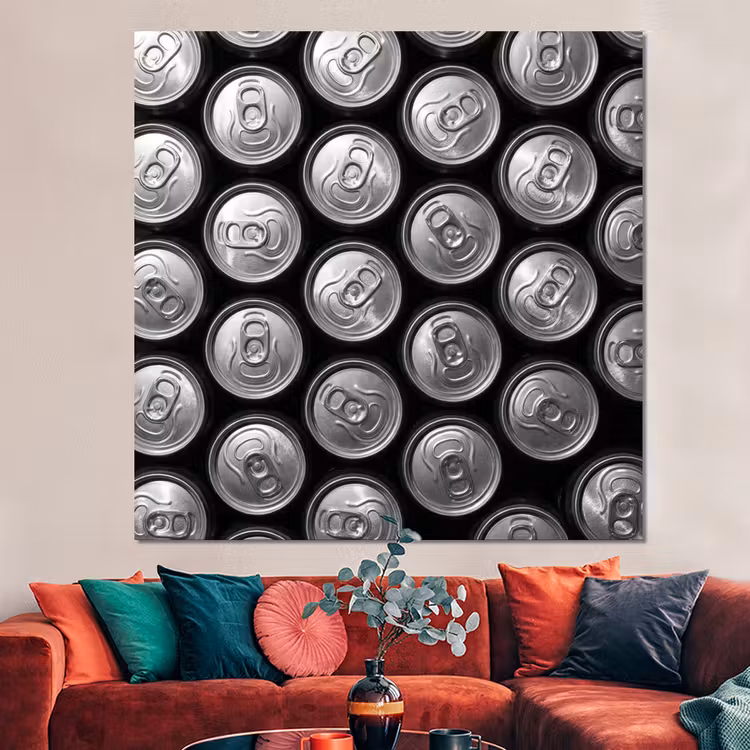 Forex - Blikjes - Aluminium - Patroon - Industrieel - Zilver — 3