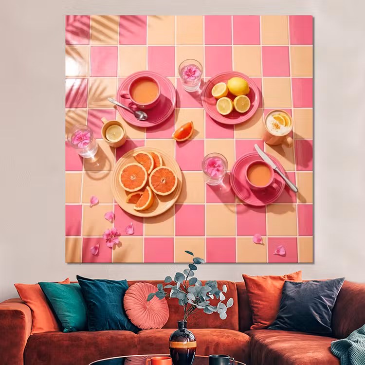 Forex - Eten - Citrusvruchten - Stillevens - Roze - Oranje — 3